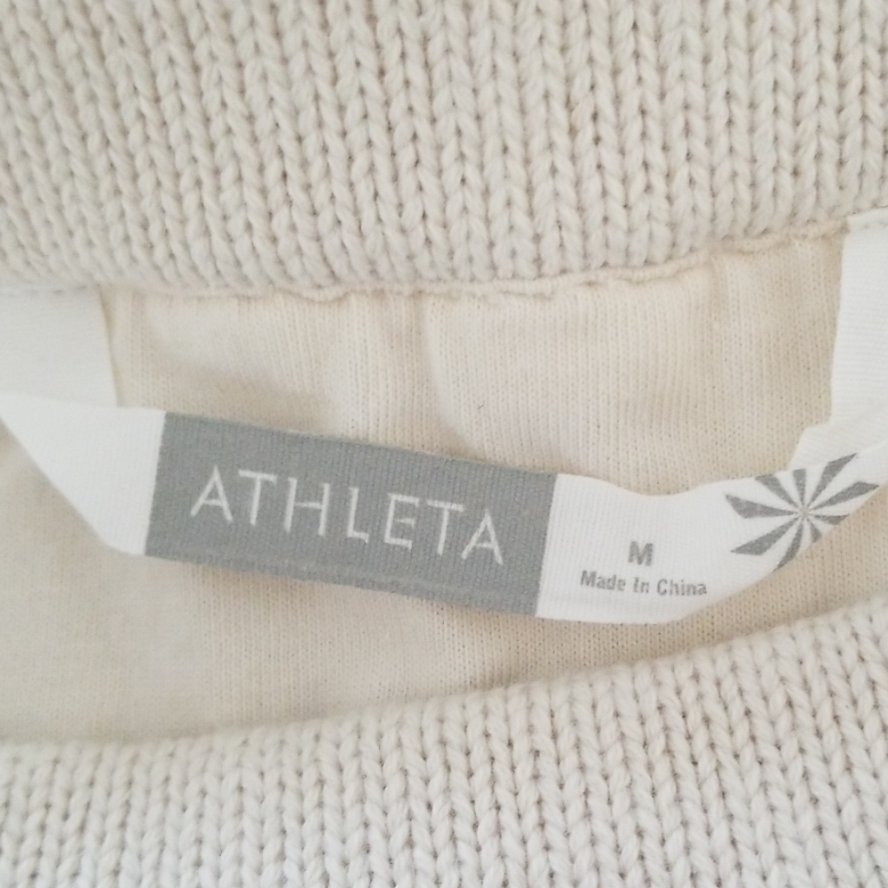Athleta Cream Crochet Knit A-Line Skirt - Picture 2 of 6